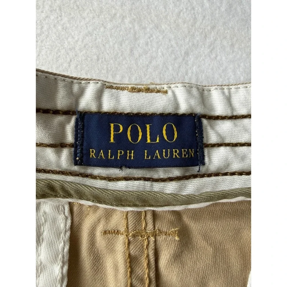 Polo Ralph Lauren Cargo Shorts Men 29 Beige Classic Fit Chino Utility Pockets
